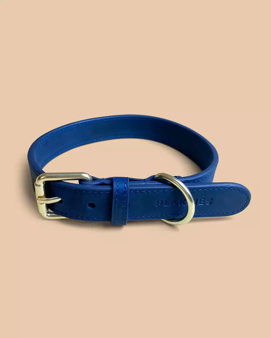 Plakkie-Hundehalsband-blau